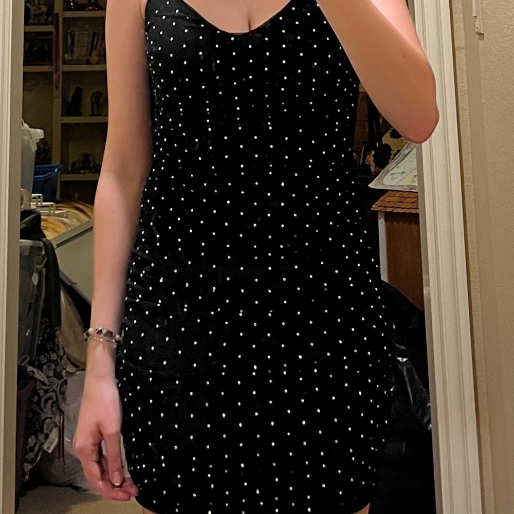 Windsor Black and White V-Neck Sundress